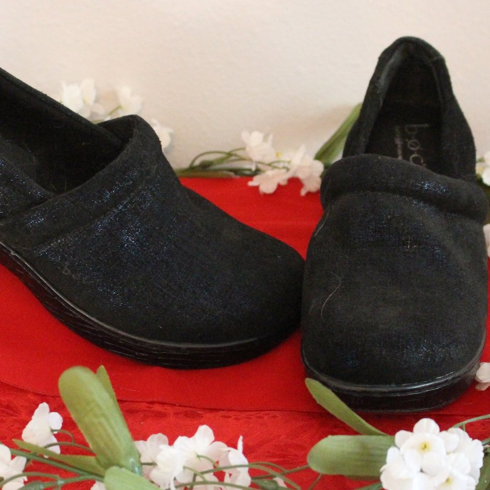 BOC Born Concept Black/Blue Metallic Clogs 8M - Picture 2 of 3
